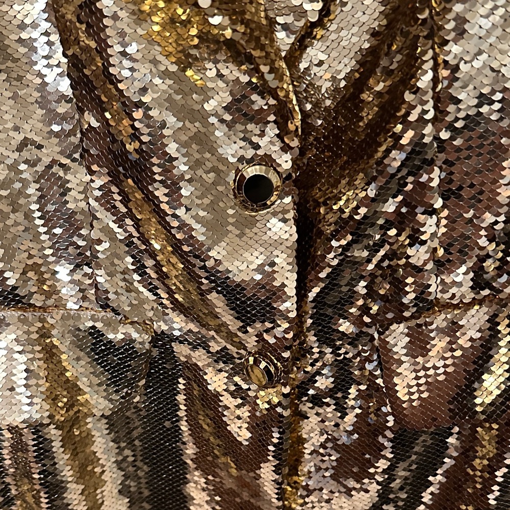 Just B Shimmering Gold Sequin Blazer - Picture 4 of 7
